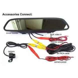 Car and Truck Rear Camera Kit with 3.5 inch Color LCD Monitor Open Box